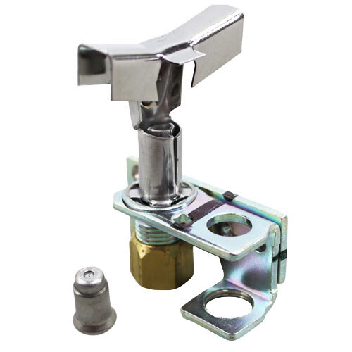 A close-up of an All Points pilot for natural gas or liquid propane with a metal piece.