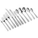 A group of Acopa Harmony stainless steel spoons.