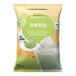 A white and green bag of Big Train Dragonfly Honeydew Blended Creme Frappe Mix with text and a picture of a drink.